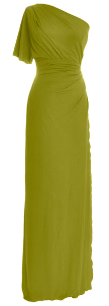 MACloth Elegant One Shoulder Simple Prom Gown Jersey Wedding Party Formal Dress