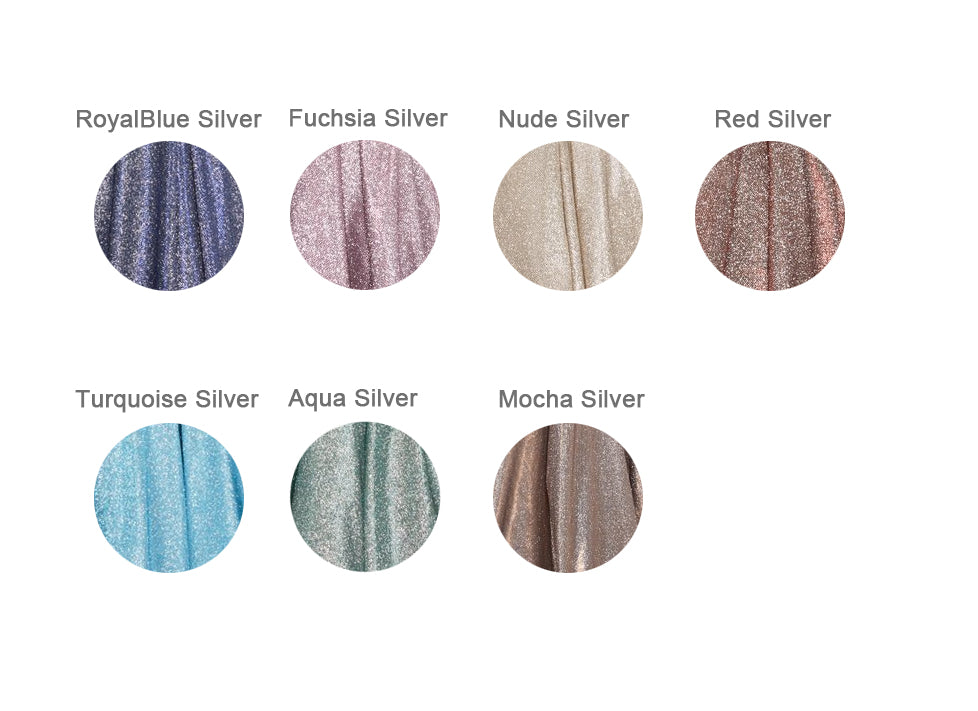 MACloth Meerjungfrau O-Ausschnitt Ballkleid mit Schlitz Mokka Silber Formelles Abendkleid