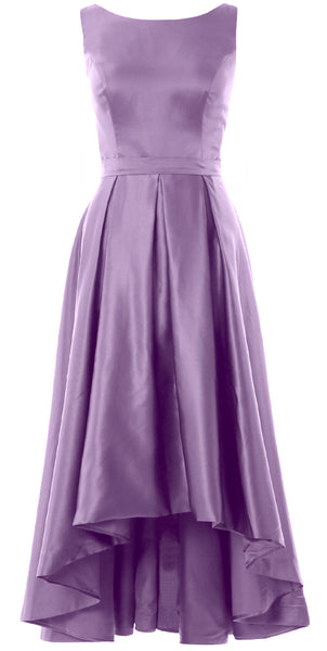 MACloth Hi-Lo Bridesmaid Dresses Sleeveless Cocktail Wedding Party Formal Gown
