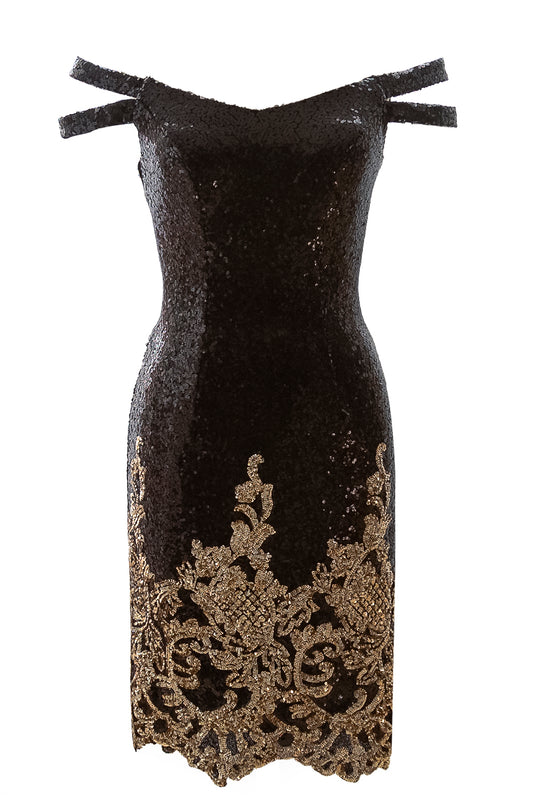 MACloth Women Off Shoulder Bodycon Sequin Dresses Cocktail Party Mini Clubwear