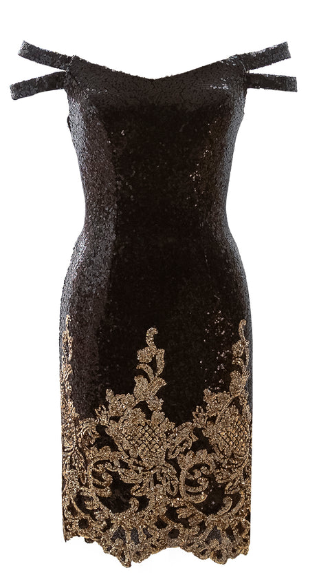 MACloth Women Off Shoulder Bodycon Sequin Dresses Cocktail Party Mini Clubwear