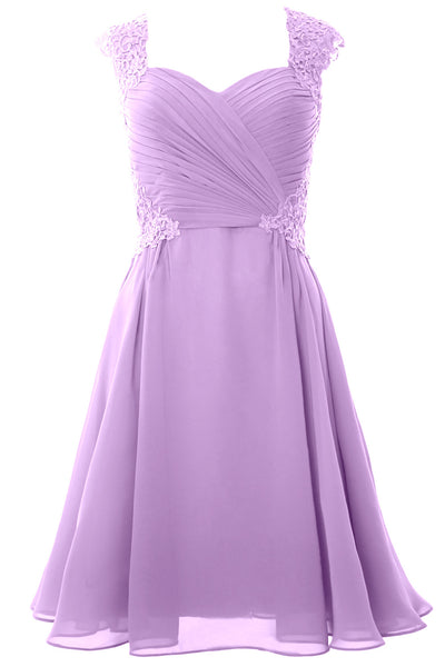 MACloth Women Cap Sleeve Cocktail Dress 2017 Short Wedding Party Formal Gown