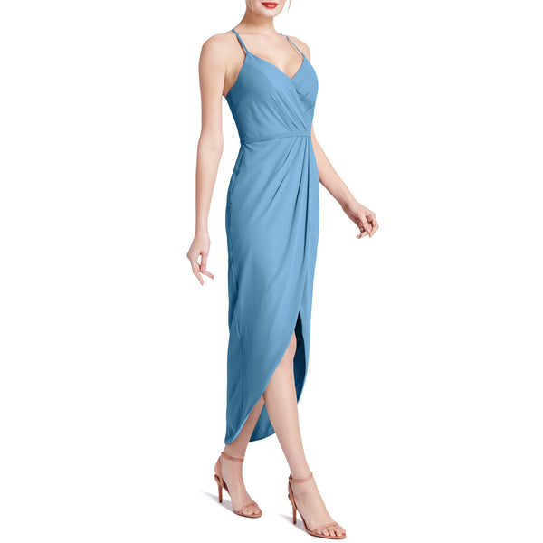 MACloth Women Hi Lo Sweetheart Wrap Causal Party Cocktail Dresses Semi-Formal
