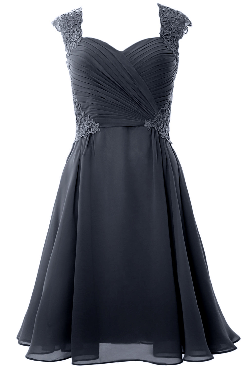 Vestido de cóctel de manga corta para mujer de MACloth 2017, vestido formal para fiesta de bodas corto