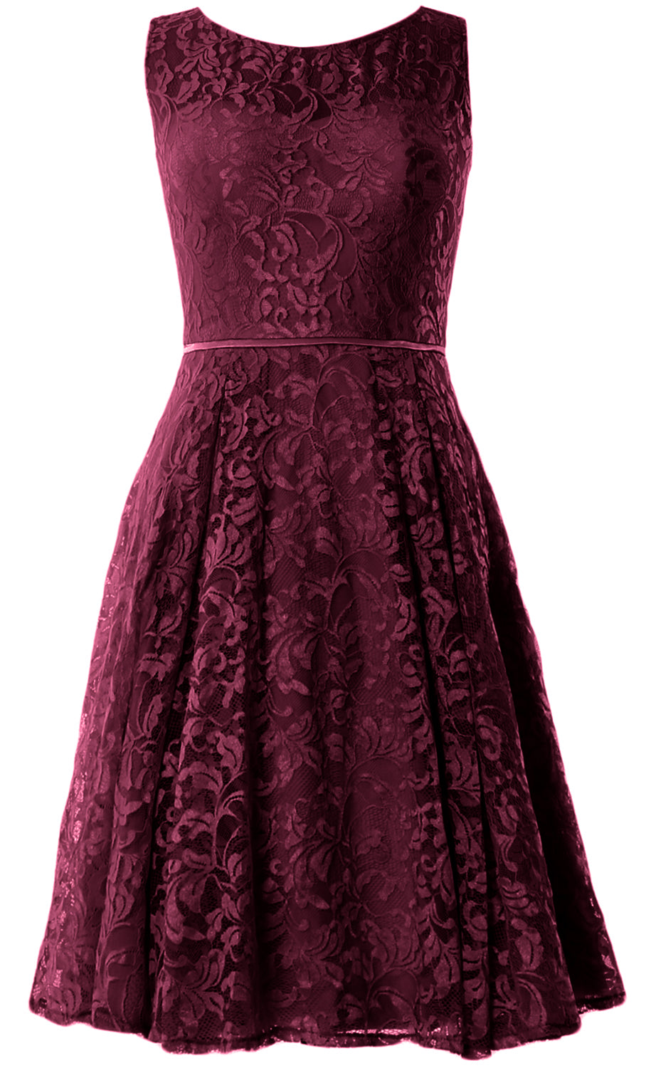 MACloth Damen Cocktailkleid aus Spitze, Vintage, kurz, für Hochzeit, Party, Gast, Mutter