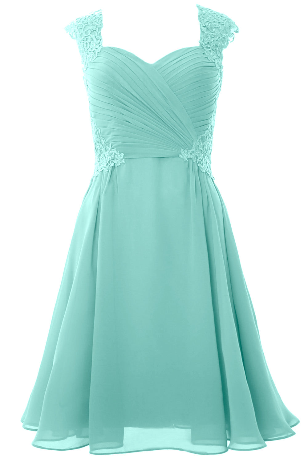 Vestido de cóctel de manga corta para mujer de MACloth 2017, vestido formal para fiesta de bodas corto