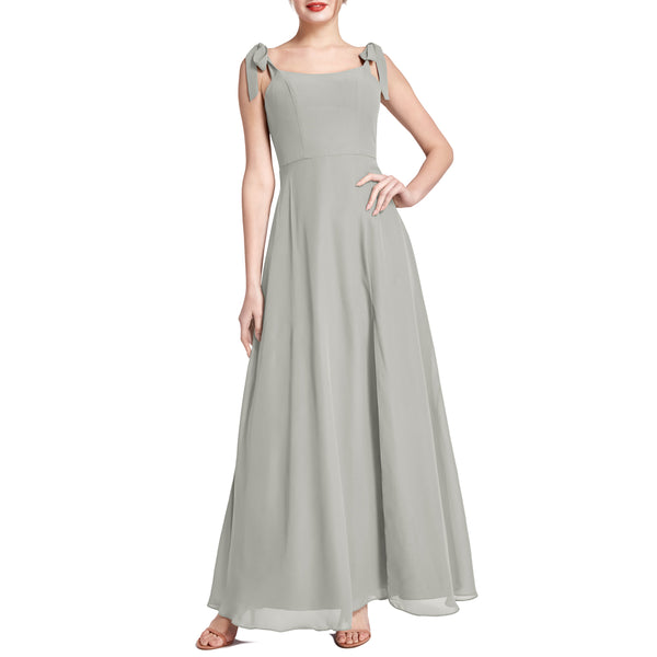 MACloth Women Chiffon aline Long Lovely Wedding Party Bridesmaid Dresses