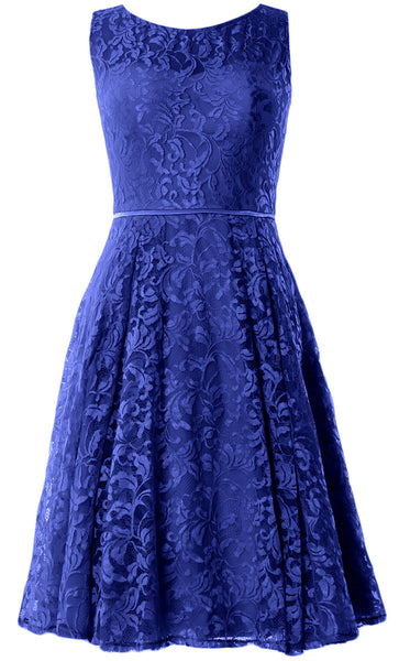 MACloth Women Lace Cocktail Dresses Vintage Short Wedding Party Guest Mother