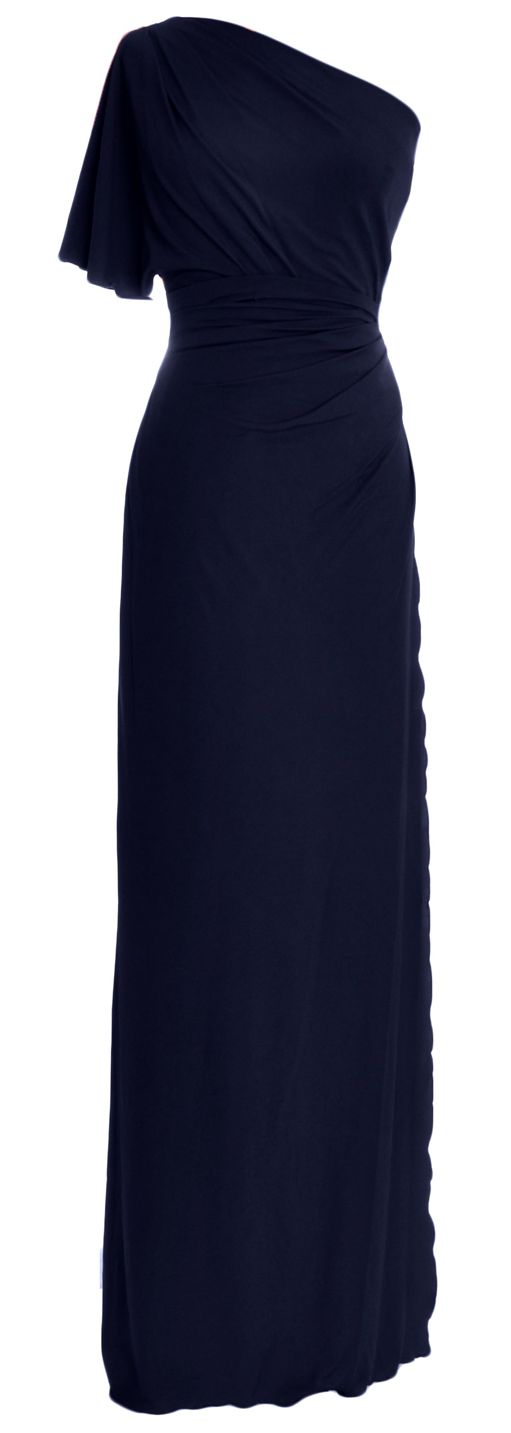 Vestido de fiesta de boda de jersey elegante de un solo hombro de MACloth