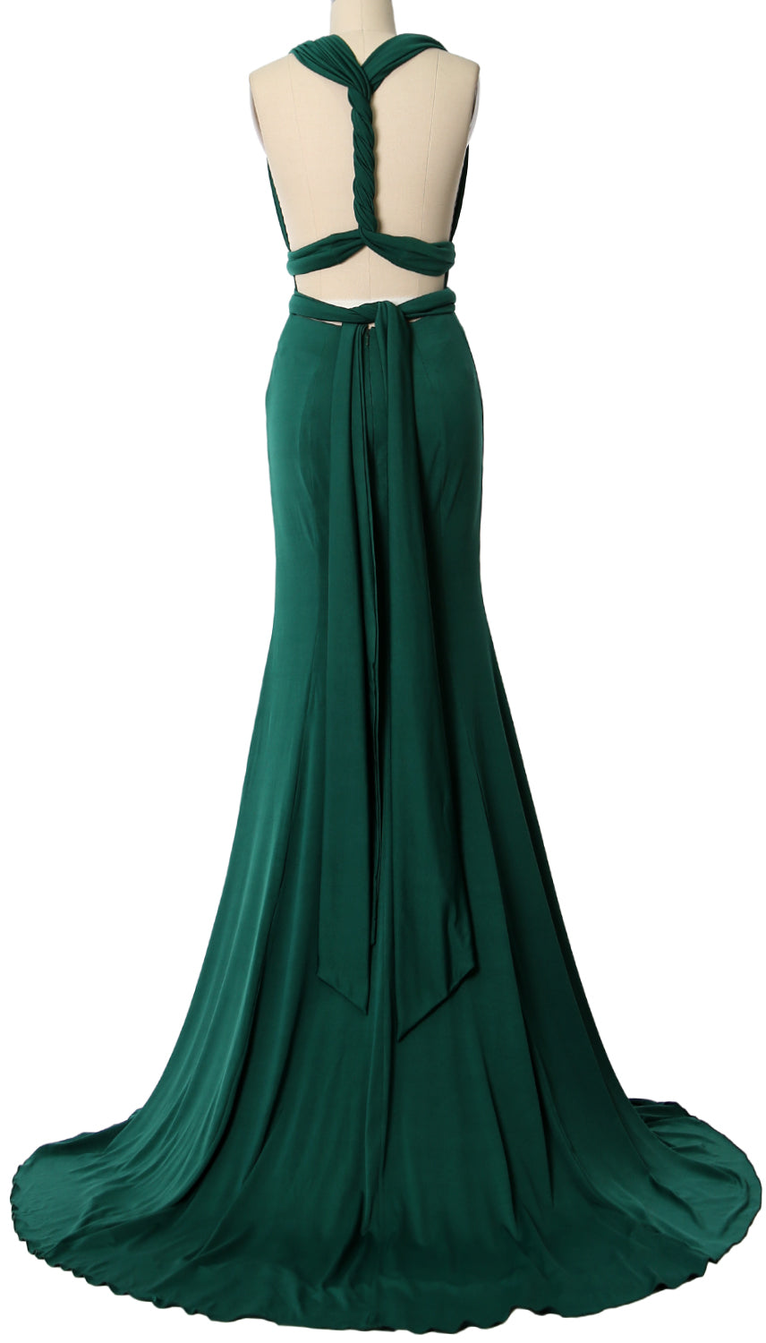 MACloth Convertible Wrap Multi Way Bridesmaid Dress Maxi Evening Formal Gown