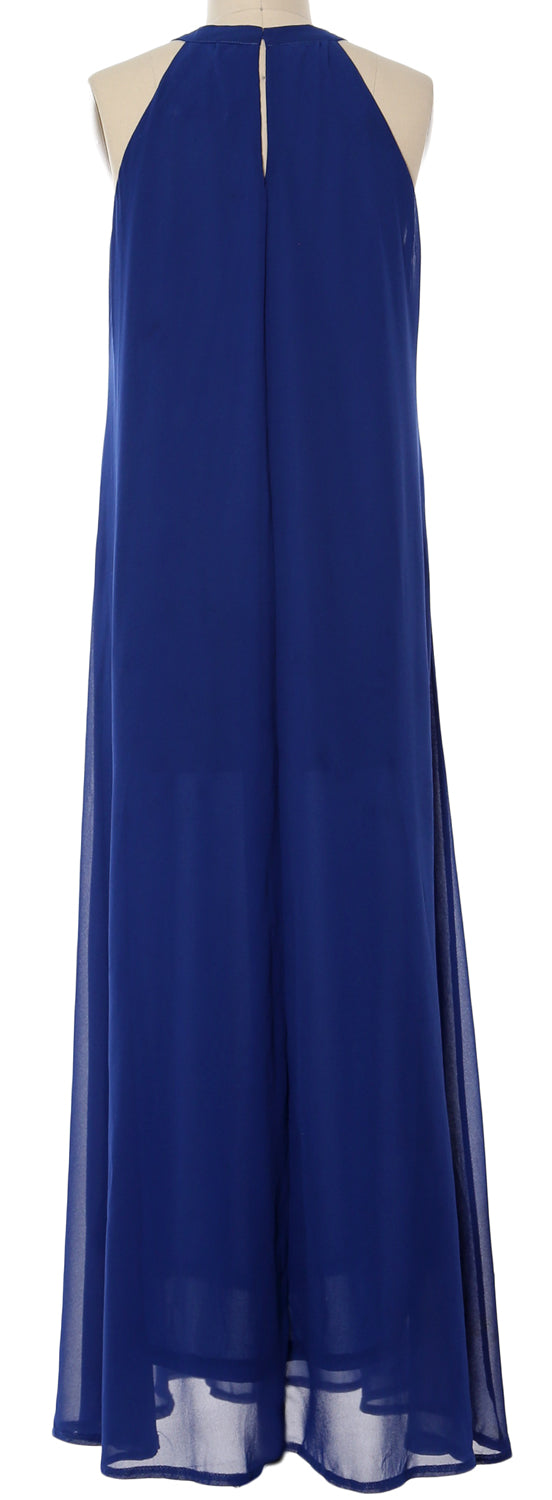 MACloth Damen Neckholder Chiffon Lange Hochzeit Party Brautjungfernkleider Mutter