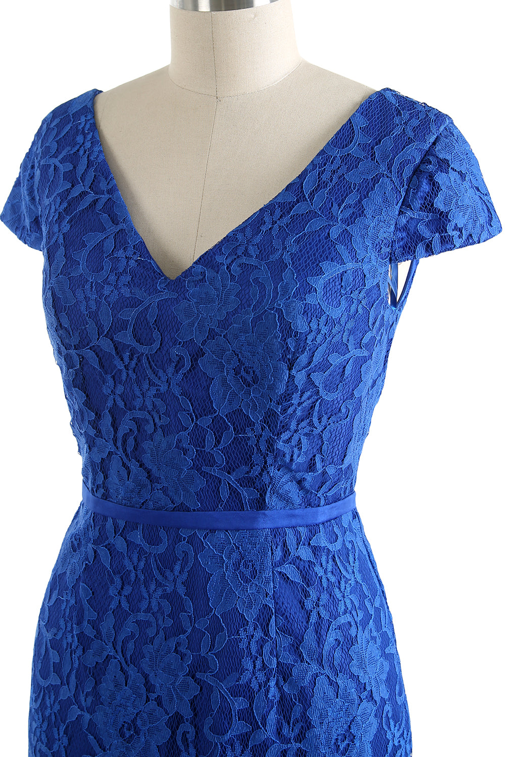 MACloth Women Vintage Short Lace Cap Sleeve Mother of Bride Dress Wedding Party