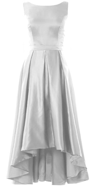 MACloth Hi-Lo Bridesmaid Dresses Sleeveless Cocktail Wedding Party Formal Gown