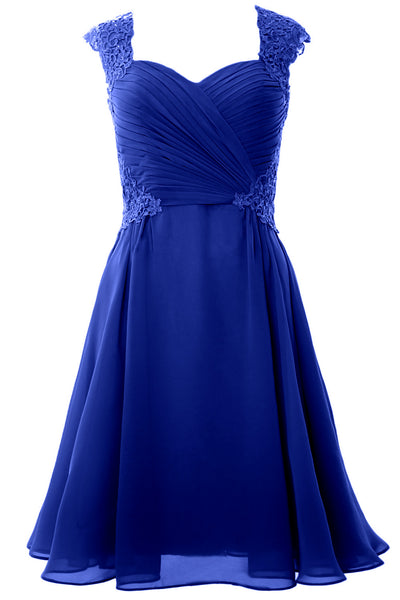 MACloth Women Cap Sleeve Cocktail Dress 2017 Short Wedding Party Formal Gown
