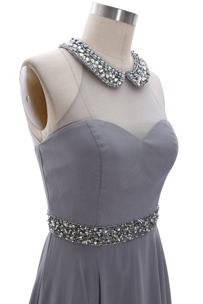 MACloth Women 2019 Beaded Short Prom Homecoming Cocktail Dress tea length midi
