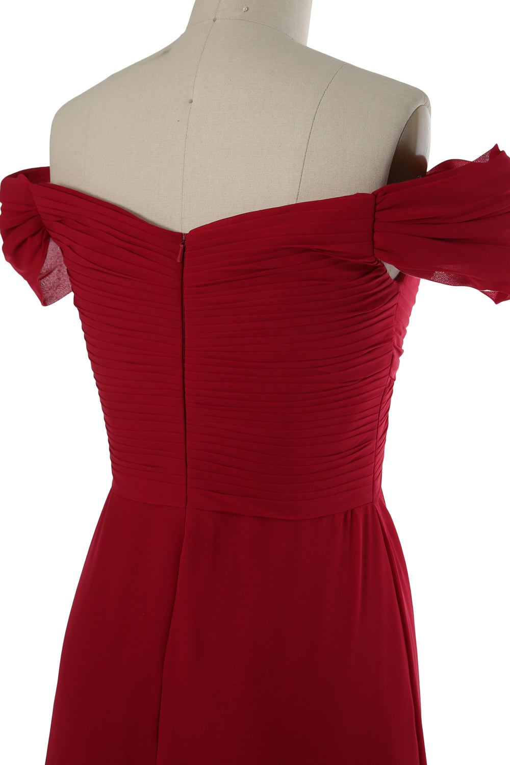 MACloth Damen Schulterfreies, kurzes Brautjungfernkleid für Hochzeit, Party, formelles Kleid