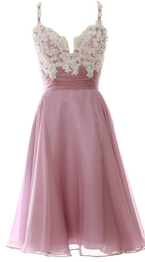 MACloth Women Prom Homecoming Dresses Straps Wedding Guest Cocktail Formal Gown