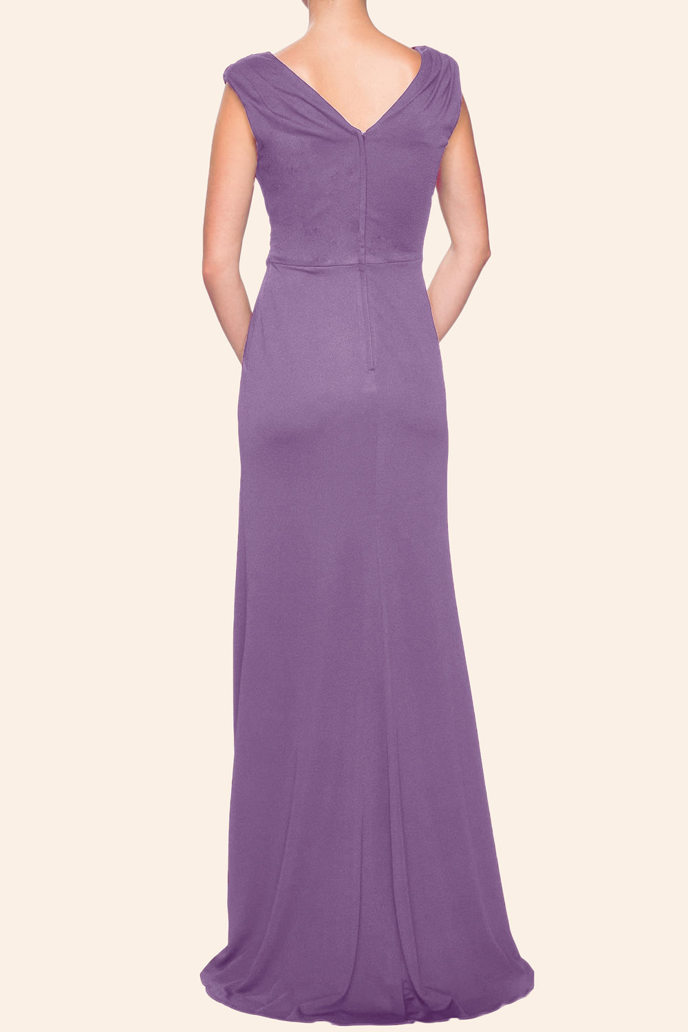 MACloth Straps V Neck Sheath Dark Navy Mother of the Brides Dress Jersey Formal Evening Gown