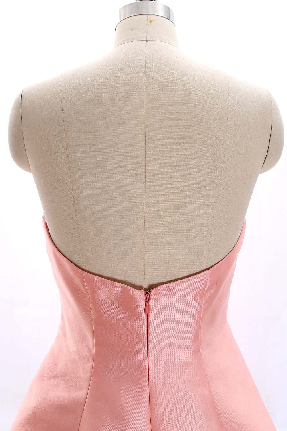 Vestido de dama de honor corto con escote en forma de corazón y sin tirantes de MACloth, vestido de fiesta de boda en color coral