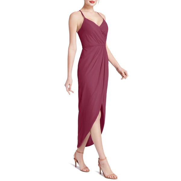 MACloth Women Hi Lo Sweetheart Wrap Causal Party Cocktail Dresses Semi-Formal