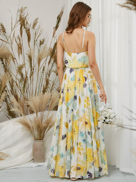 MissJophiel Women Halter Maix Long Dresses for Wedding Bride Party Bridesmaid Gown Formal Evening Guest