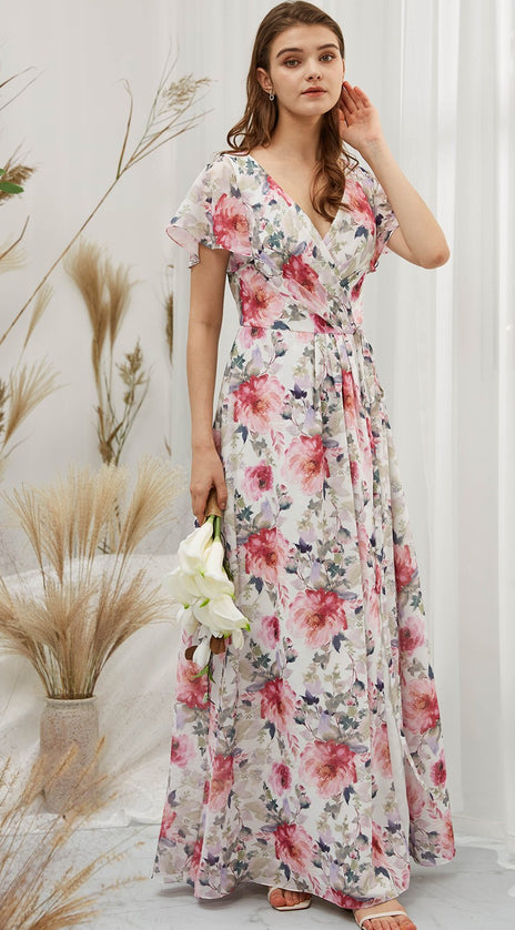 Fall Outfits | Fall Floral Long Sleeve Maxi Dress | Cute Girls Set – Mia  Belle Girls