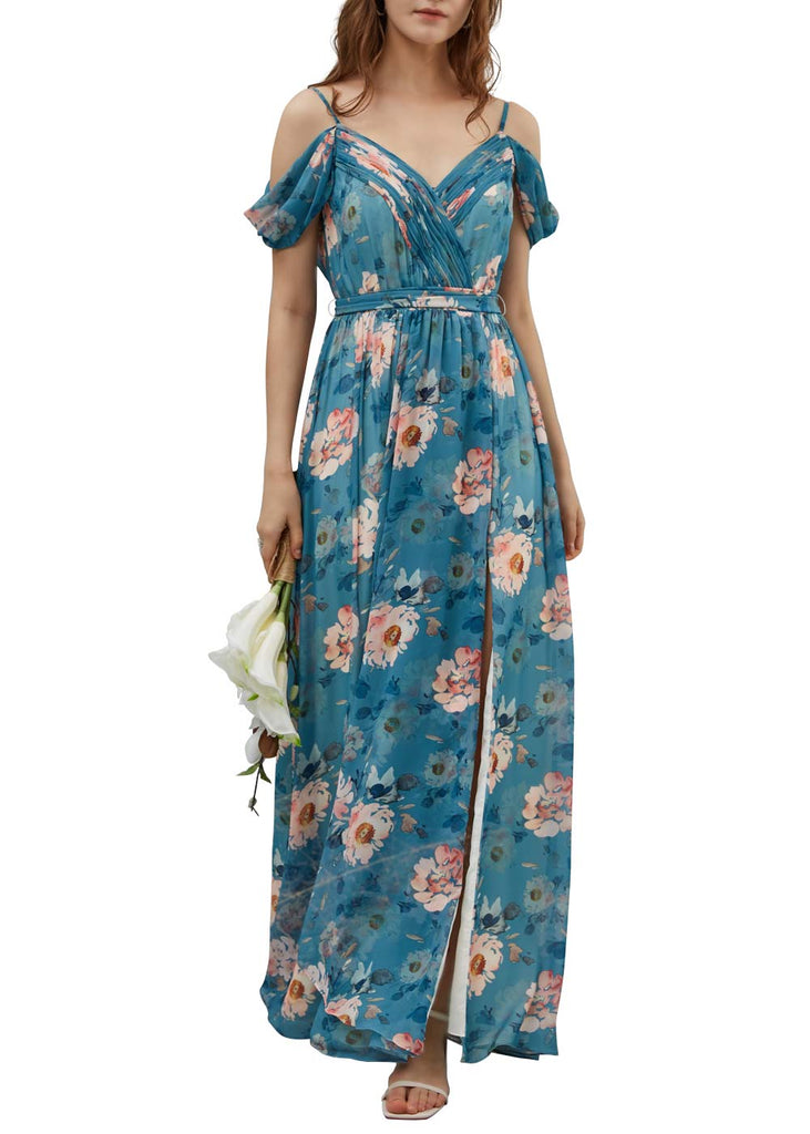 Ever New cut-out long sleeve maxi dress in apricot floral | ASOS