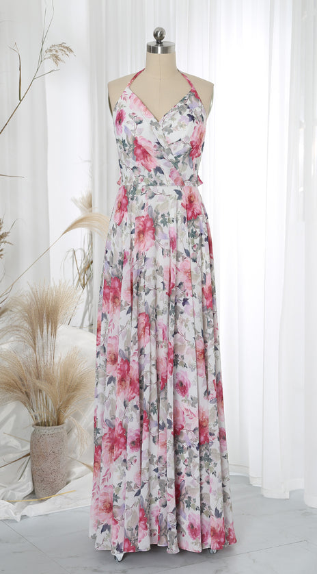 MissJophiel Halter Floor Length Long Wedding Bride Party Bridesmaid Formal Evening Guest Dresses