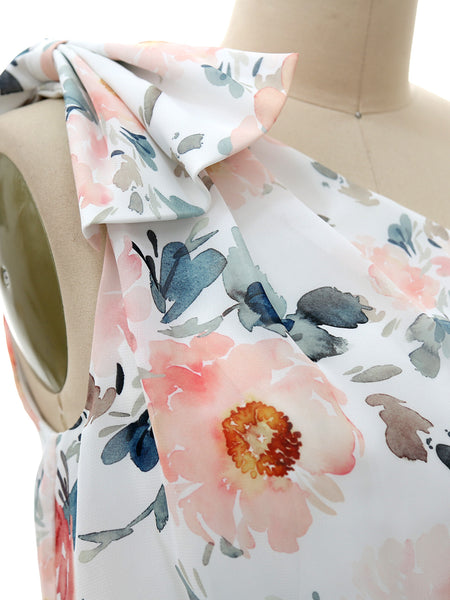 MissJophiel One Shoulder Short Above Knee Peach Wedding Party Bridesmaid Dress Cocktail Outfit