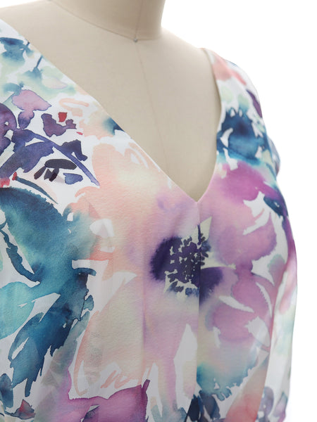 MissJophiel V Neck Cap Sleeve Tea Length Semi Formal Wedding Party Guest Bridesmaid Dresses
