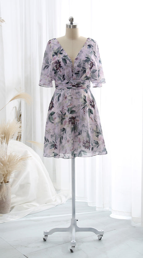 MissJophiel V Neck Half Sleeves Short Above Knee Summer Cocktail Causal Dresses