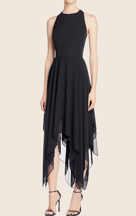 MACloth High Low Chiffon Cocktailkleid mit Cut-Outs, formelles Partykleid