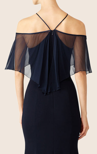 MACloth Off the Shoulder Sheath Cocktail Dress Turquoise Midi Formal Gown
