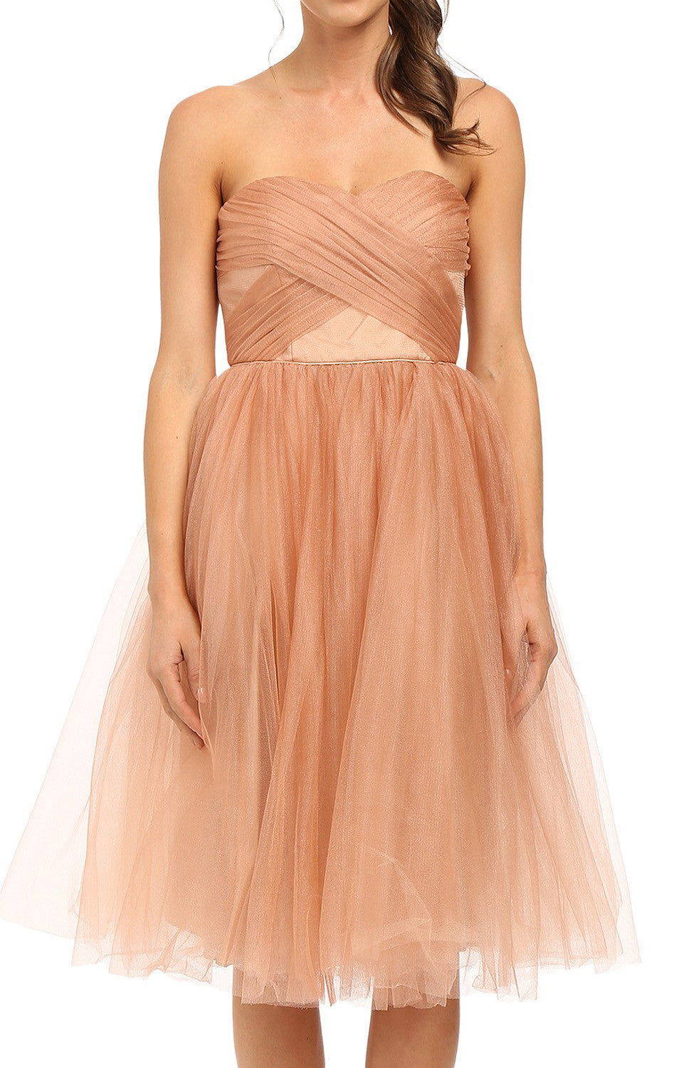 MACloth Strapless Sweetheart Short Prom Dress Champagne Cocktail Dress