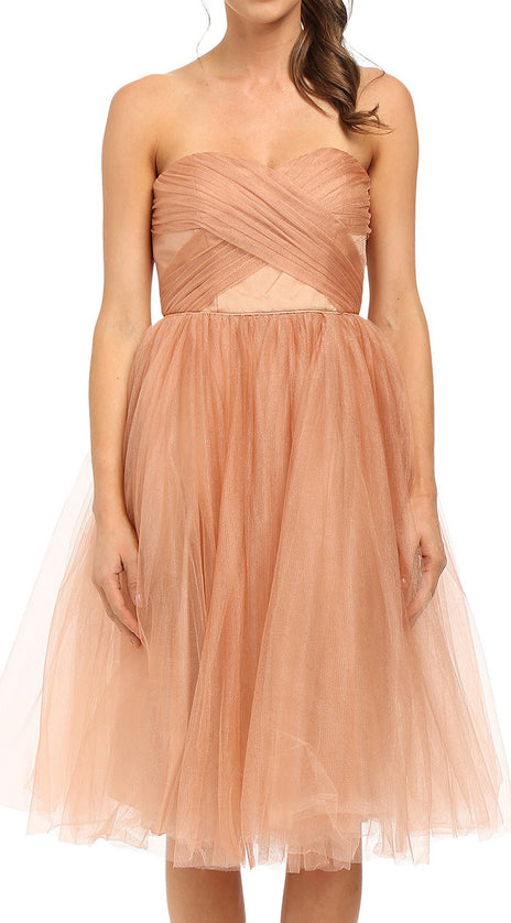 MACloth Strapless Sweetheart Short Prom Dress Champagne Cocktail Dress