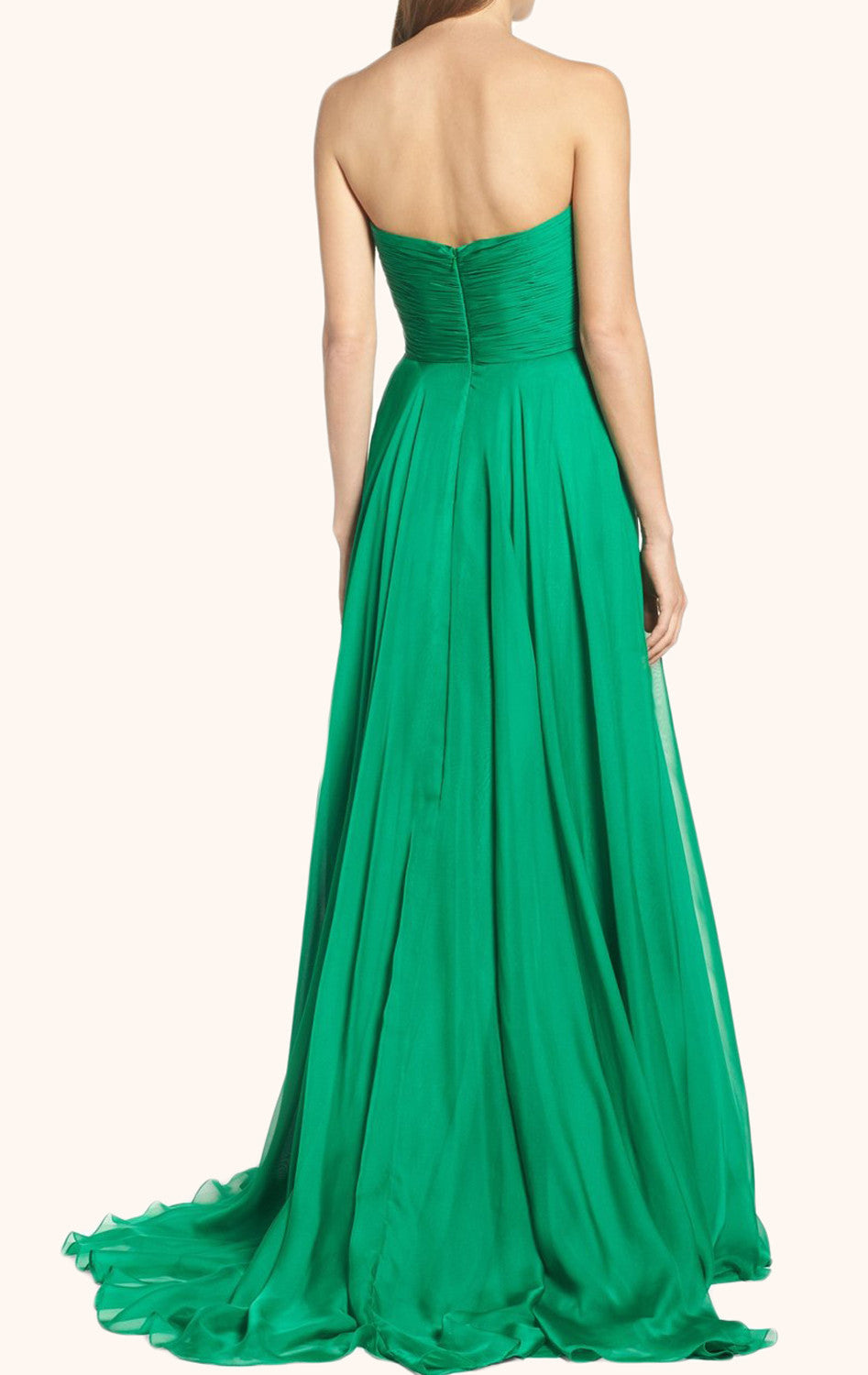 MACloth Strapless Sweetheart Chiffon Long Prom Dress Green Formal Gown MACloth Strapless Sweetheart Chiffon Long Prom Dress Green Formal Gown