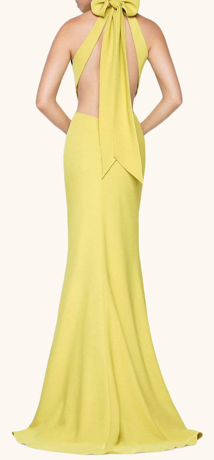 MACloth Meerjungfrau-Abschlussballkleid mit hohem Halsausschnitt, langem Rückenausschnitt, formelles Abendkleid