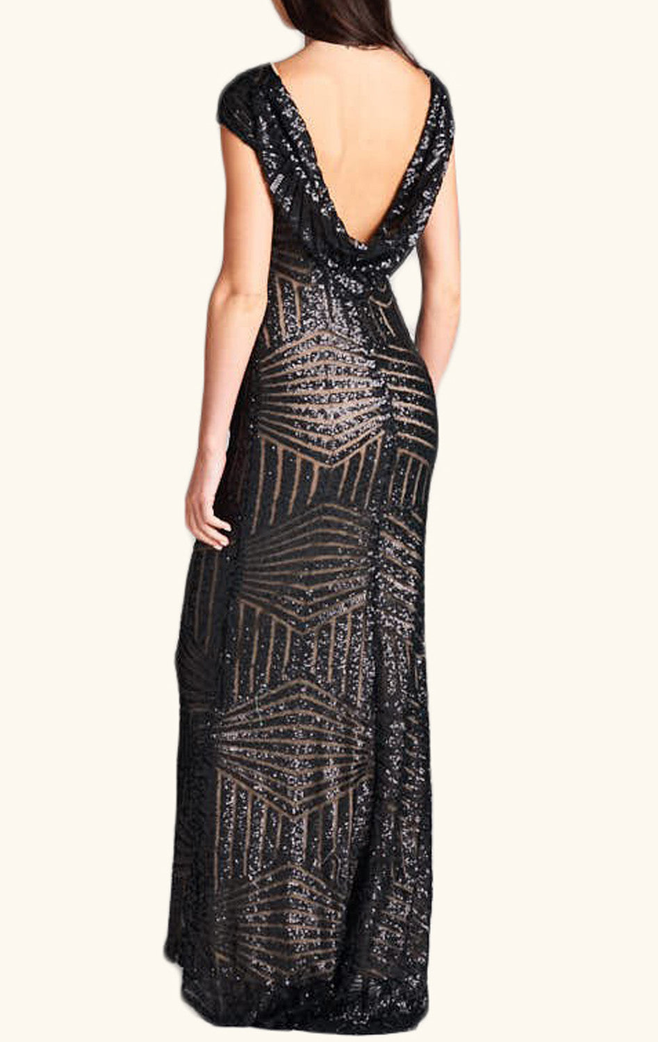 Macloth Cap Sleeves Sequin Long Bridesmaid Dress Black/ Rose Gold Formal Evening Gown Black / Above Knee / US12 Macloth Cap Sleeves Sequin Long Bridesmaid Dress Black/ Rose Gold Formal Evening Gown Black / Above Knee / US12