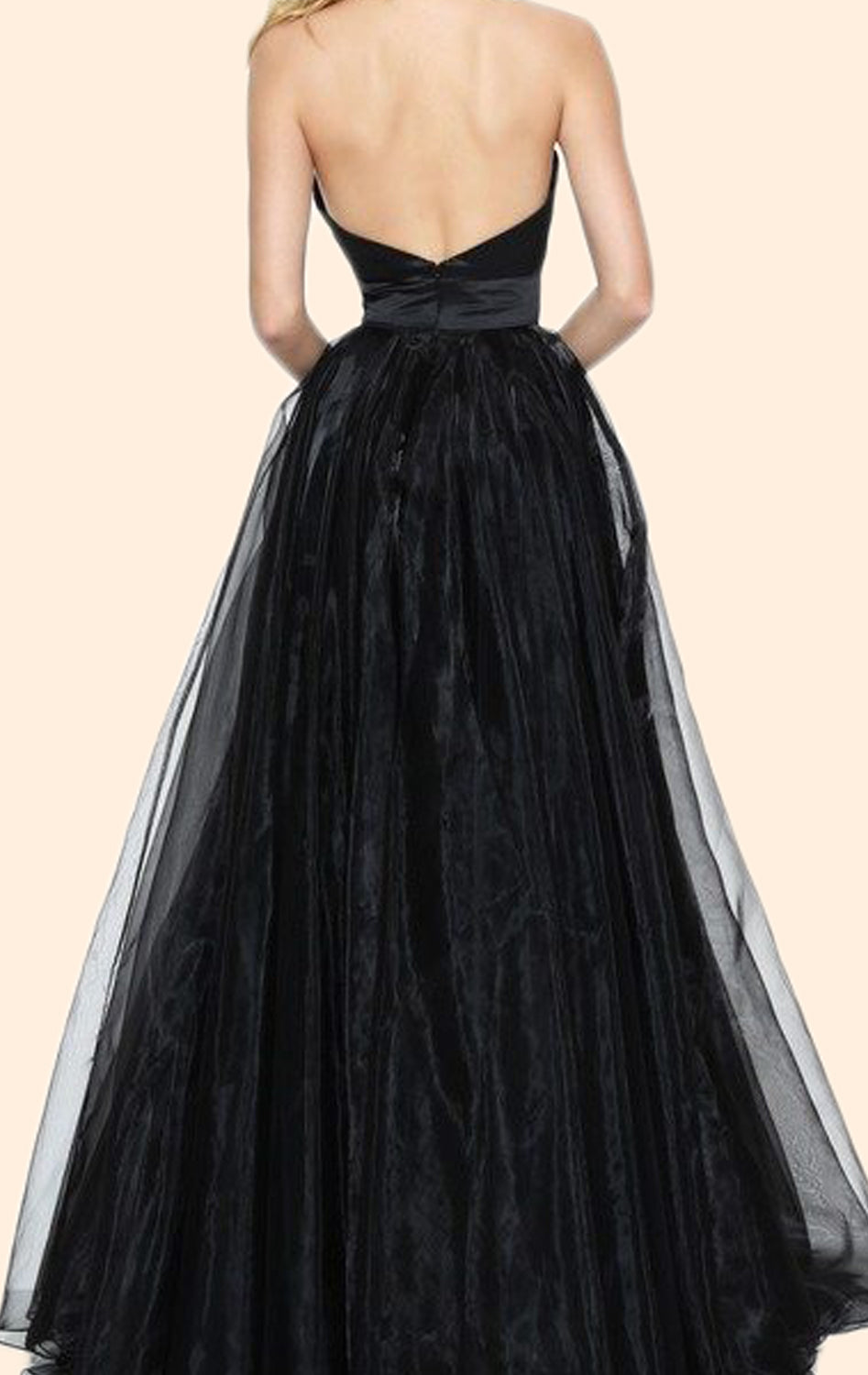 MACloth Neckholder V-Ausschnitt Schwarzes langes Ballkleid Vintage formelles Abendkleid