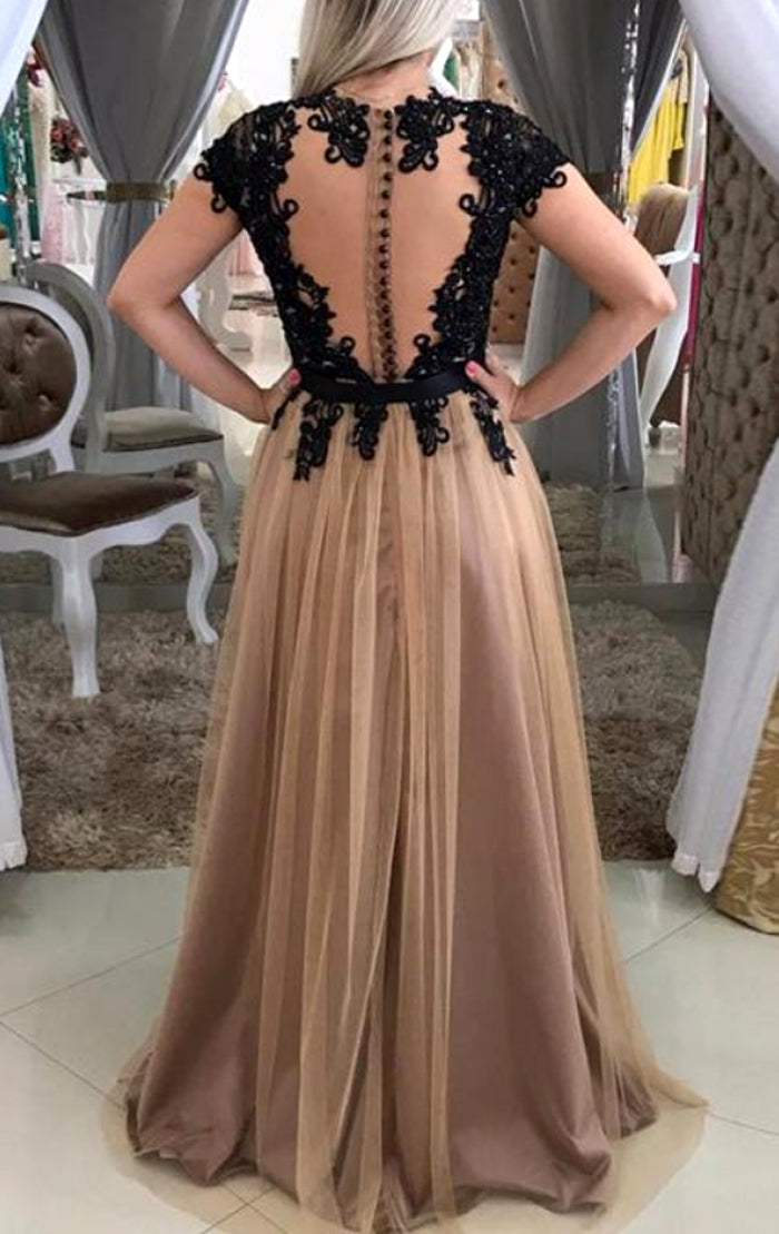 perfume black dress Long Prom Dress 33472 by La Femme