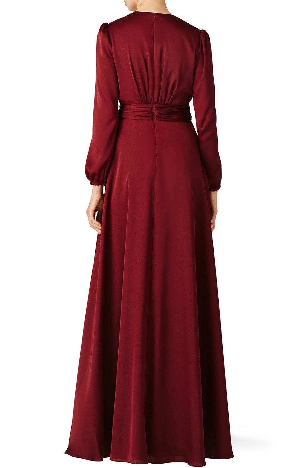 MACloth Long Sleeve V Neck Evening Gown Burgundy Mother of the Brides Dress Burgundy / Above Knee / US0 MACloth Long Sleeve V Neck Evening Gown Burgundy Mother of the Brides Dress Burgundy / Above Knee / US0
