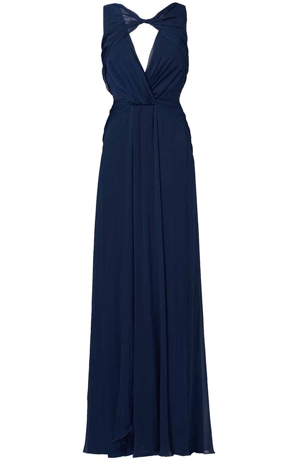 Vestido formal de gasa con escote redondo y tirantes MACloth, vestido de fiesta sencillo con espalda abierta