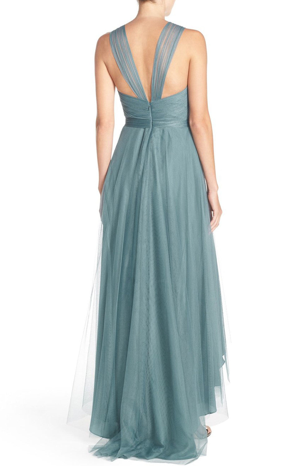 MACloth Straps Tulle Hi-Lo Bridesmaid Dress Turquoise Prom Dress Turquoise / Above Knee / US2 MACloth Straps Tulle Hi-Lo Bridesmaid Dress Turquoise Prom Dress Turquoise / Above Knee / US2