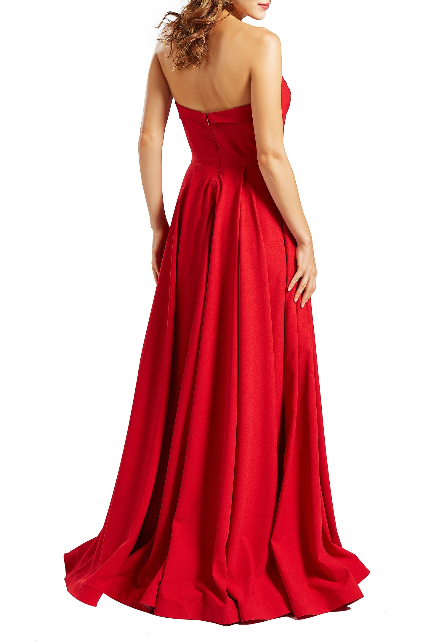 MACloth Vestidos de fiesta para mujer sin tirantes, largos, formales, de noche, estilo militar