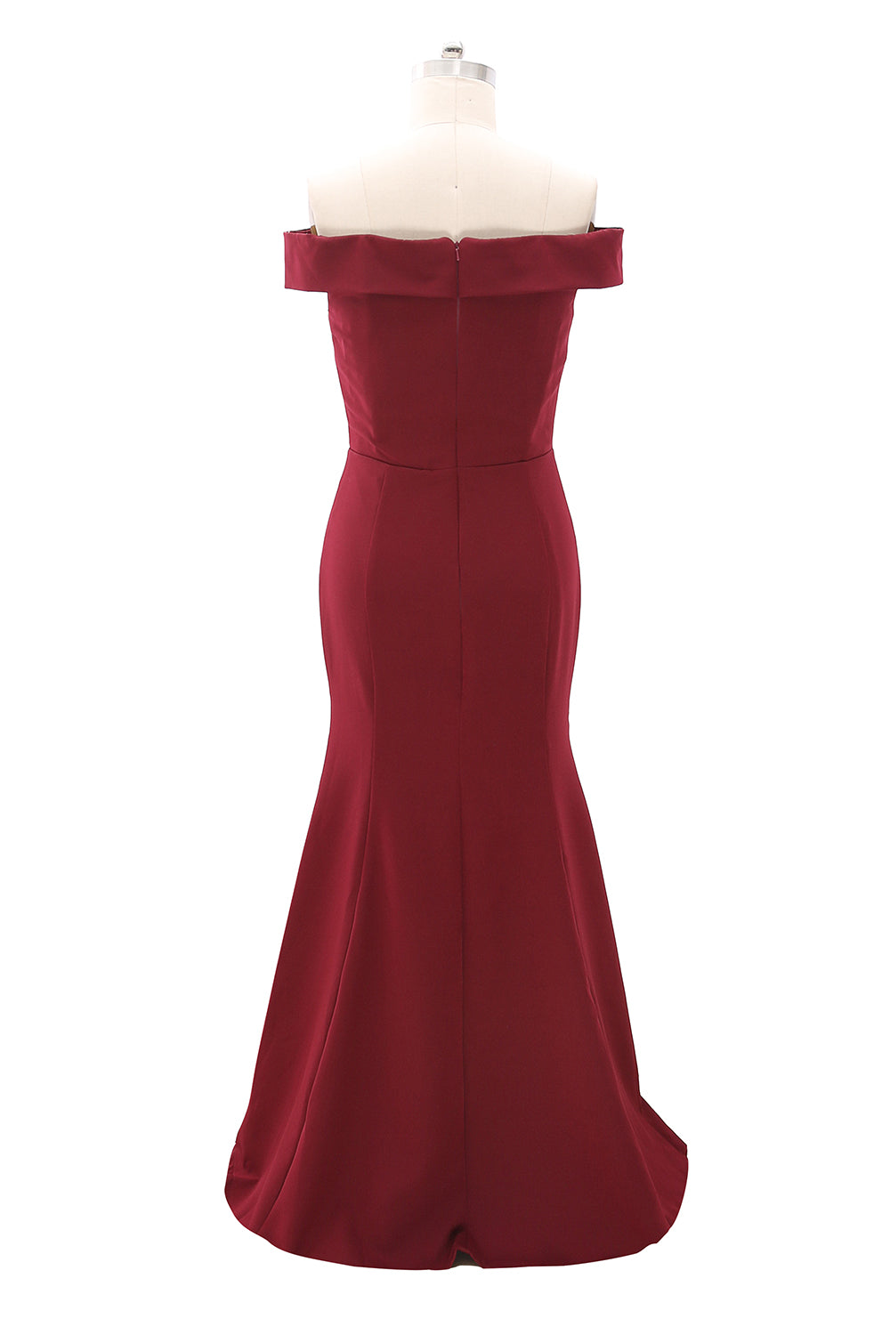 MACloth Vestido largo de sirena con hombros descubiertos para fiesta de boda, vestido formal de graduación para mujer