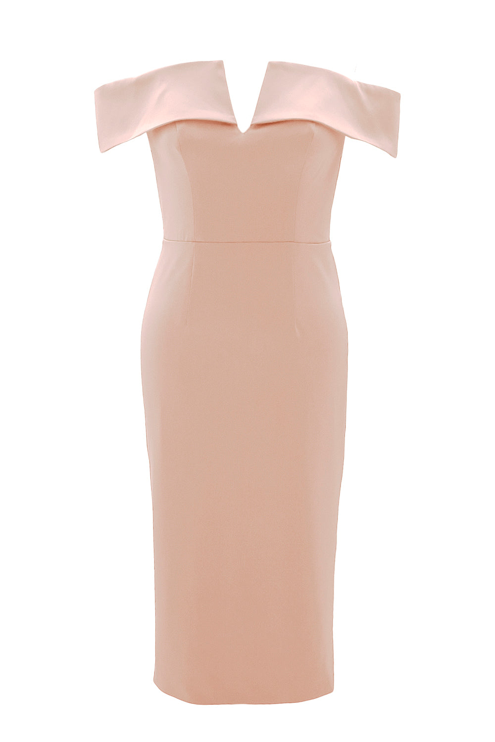 MACloth Women Sexy V Neck Off Shoulder Evening Bodycon Club Midi Cocktail Dress