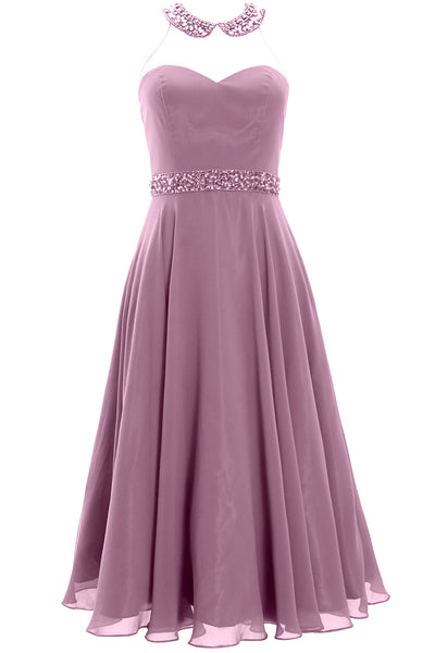MACloth Women 2019 Beaded Short Prom Homecoming Cocktail Dress tea length midi