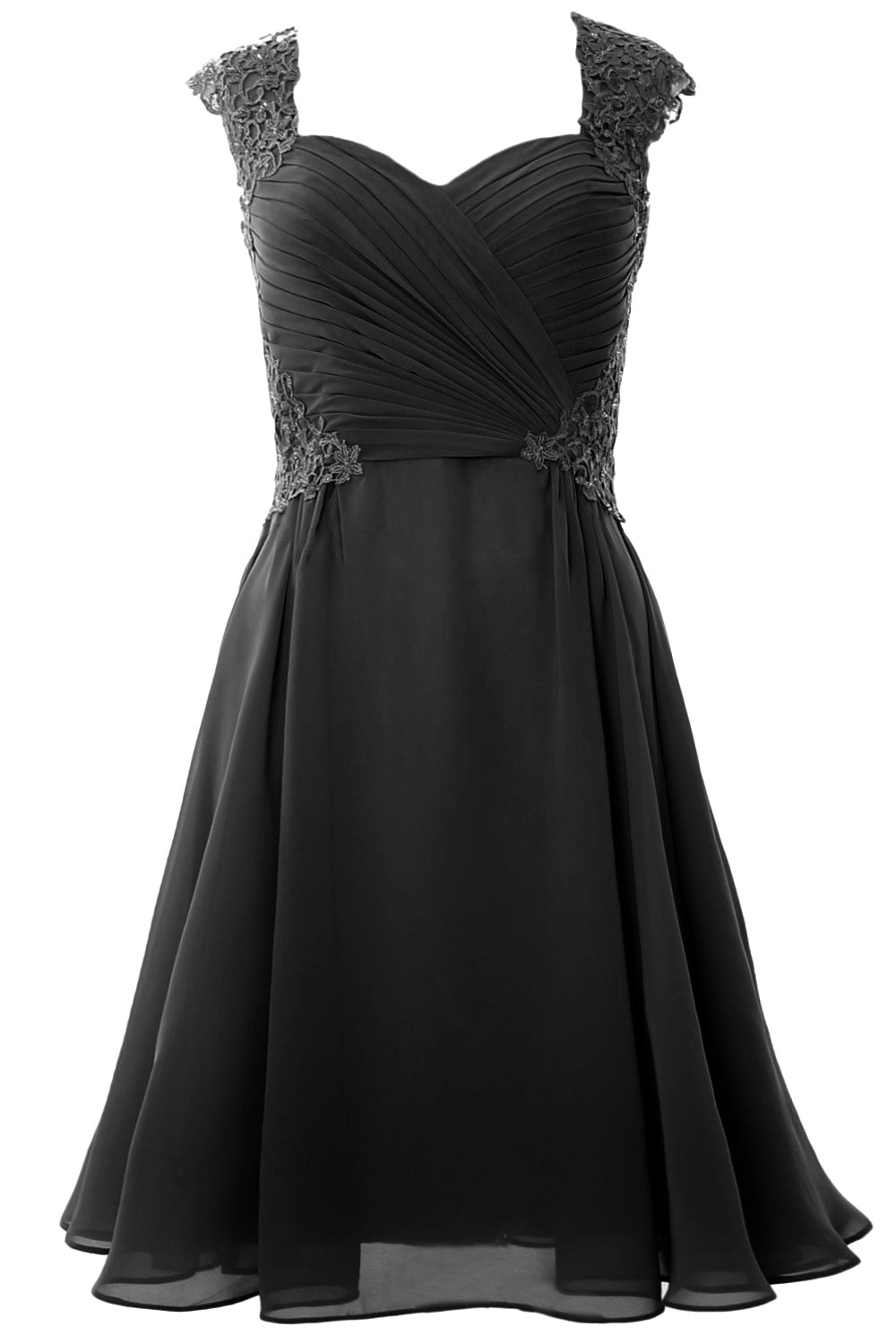 Vestido de cóctel de manga corta para mujer de MACloth 2017, vestido formal para fiesta de bodas corto