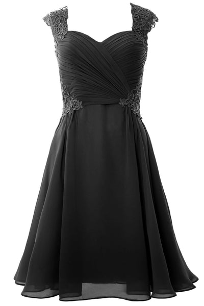 MACloth Women Cap Sleeve Cocktail Dress 2017 Short Wedding Party Formal Gown
