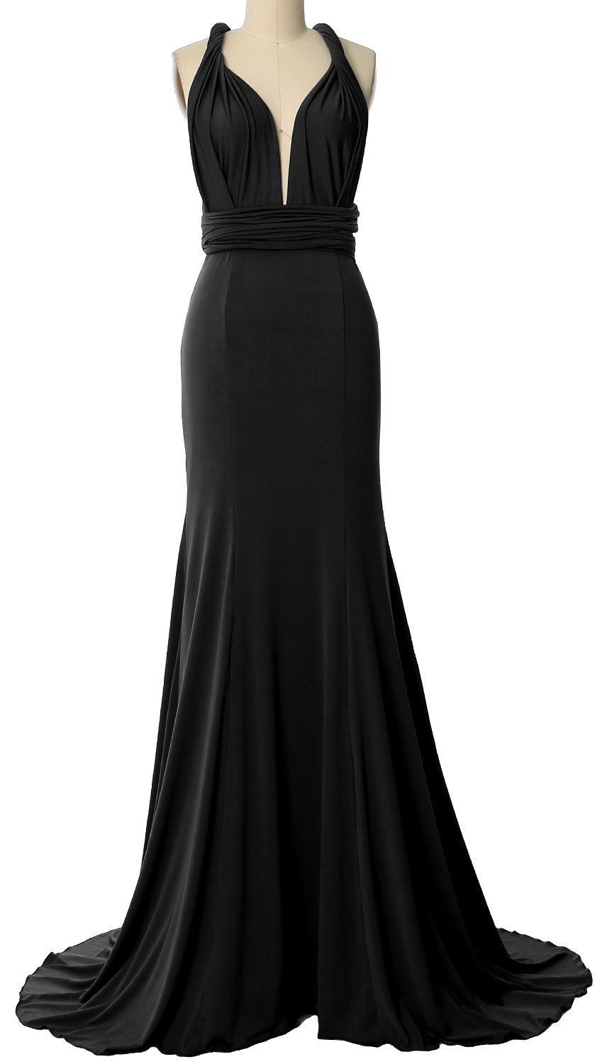 MACloth Convertible Wrap Multi Way Bridesmaid Dress Maxi Evening Formal Gown